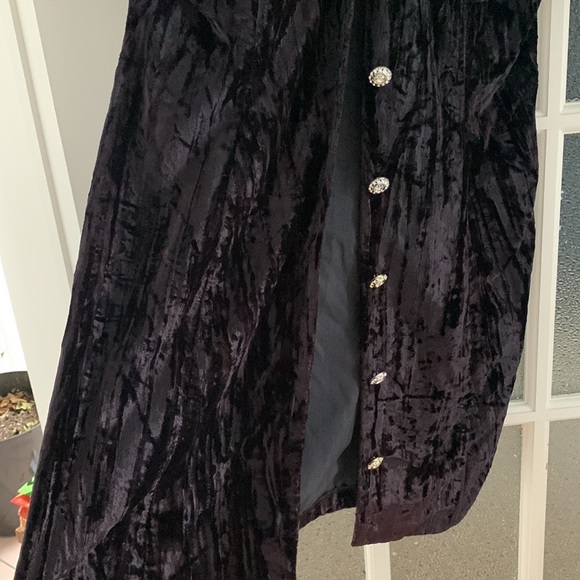 VINTAGE Goth Button Down Dress or Short Sleeve Blazer (10) - Picture 6 of 7